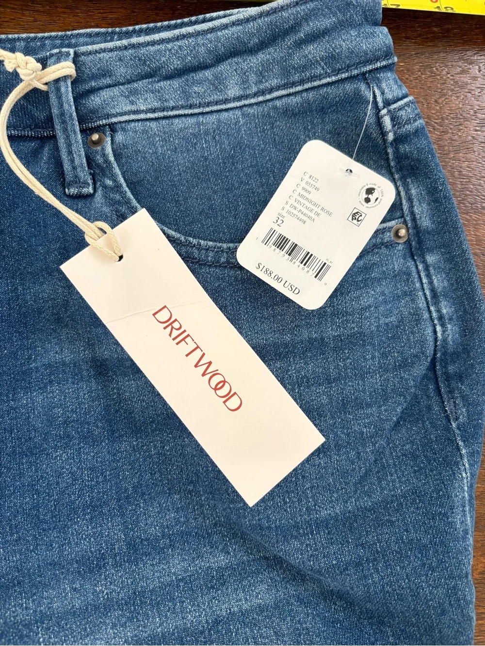 NWT Free People  X Driftwood Fab Farrah Midnight Rose Wide Leg Jeans 32W